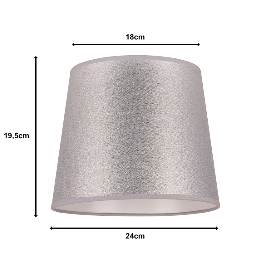 Duolla - Abažur za stonu lampu CLASSIC M E27 pr. 24 cm srebrno