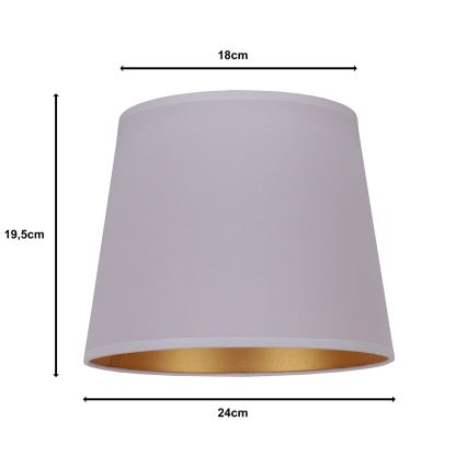 Duolla - Abažur za stonu lampu CLASSIC M E27, prečnik 24 cm, siva