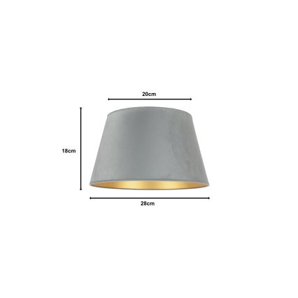 Duolla - Abažur za stonu lampu CONE M E27 pr. 28 cm sivo