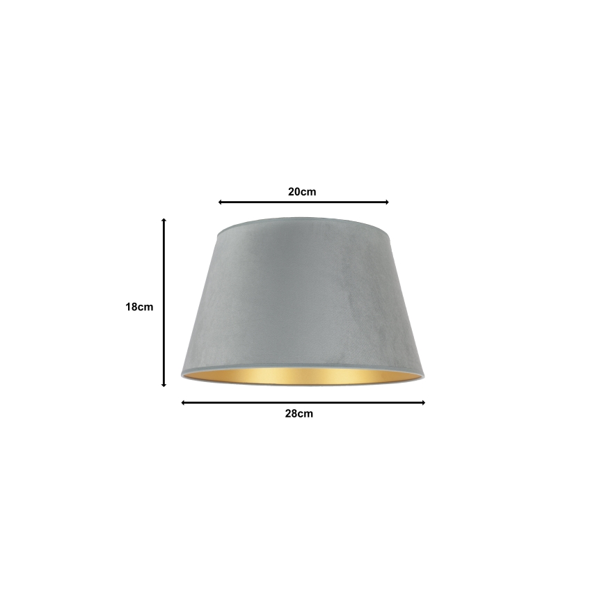 Duolla - Abažur za stonu lampu CONE M E27 pr. 28 cm sivo