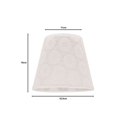 Duolla - Abažur za stonu lampu SOFIA XS E14 pr. 18,5 cm bela