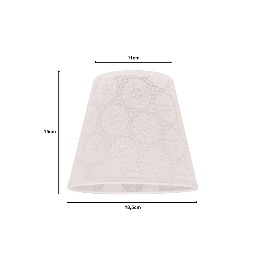 Duolla - Abažur za stonu lampu SOFIA XS E14 pr. 18,5 cm bela