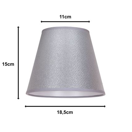 Duolla - Abažur za stonu lampu SOFIA XS E14 pr. 18,5 cm srebrno