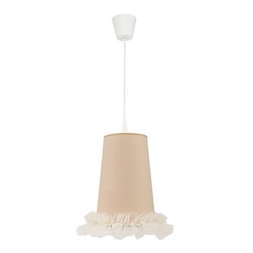 Duolla - Dečiji luster na sajli BALLET 1xE27/40W/230V pr. 21 cm bež