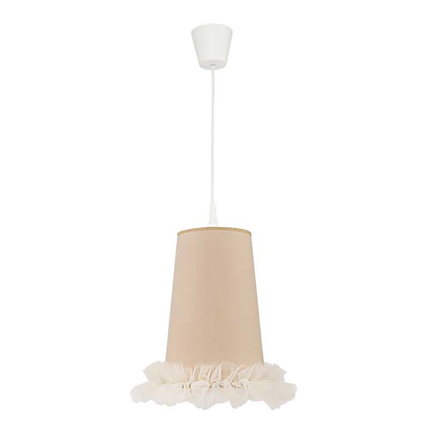 Duolla - Dečiji luster na sajli BALLET 1xE27/40W/230V pr. 21 cm bež