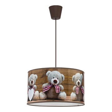 Duolla - Dečiji luster na sajli BEARS 1xE27/40W/230V pr. 35 cm