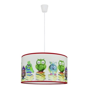 Duolla - Dečiji luster na sajli OWL 1xE27/15W/230V pr. 35 cm