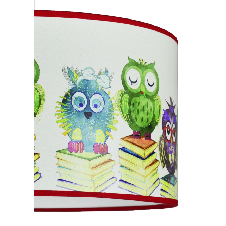 Duolla - Dečiji luster na sajli OWL 1xE27/15W/230V pr. 35 cm