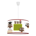 Duolla - Dečiji luster na sajli OWLS MULTI 1xE27/15W/230V pr. 35 cm