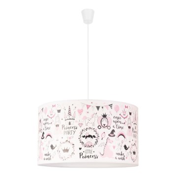 Duolla - Dečiji luster na sajli PRINT M 1xE27/40W/230V pr. 35 cm bajka