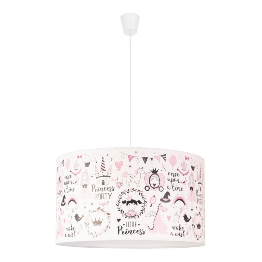 Duolla - Dečiji luster na sajli PRINT M 1xE27/40W/230V pr. 35 cm bajka