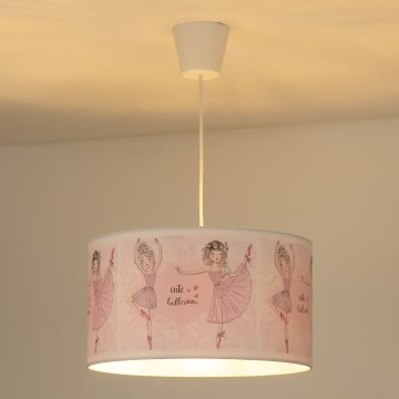 Duolla - Dečiji luster na sajli PRINT M 1xE27/40W/230V pr. 35 cm balerine