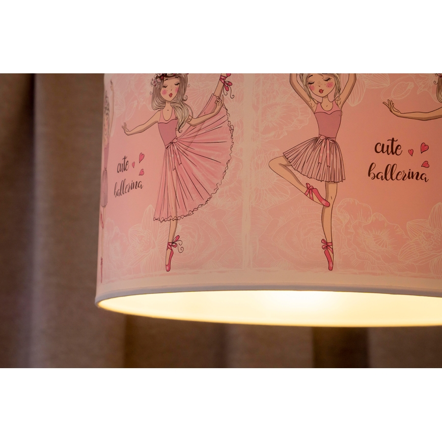 Duolla - Dečiji luster na sajli PRINT M 1xE27/40W/230V pr. 35 cm balerine