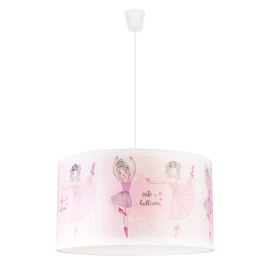 Duolla - Dečiji luster na sajli PRINT M 1xE27/40W/230V pr. 35 cm balerine