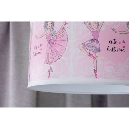 Duolla - Dečiji luster na sajli PRINT M 1xE27/40W/230V pr. 35 cm balerine