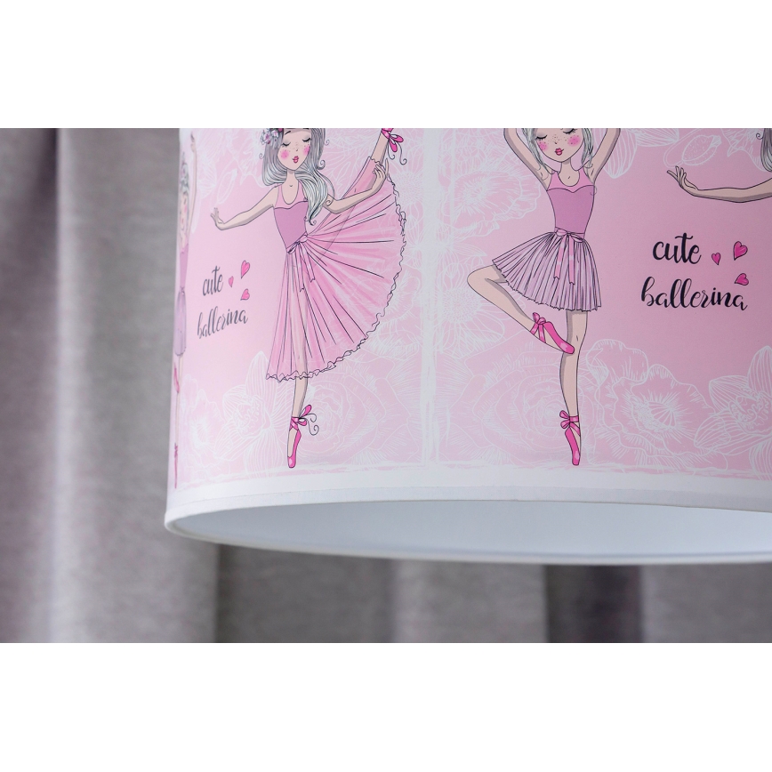 Duolla - Dečiji luster na sajli PRINT M 1xE27/40W/230V pr. 35 cm balerine