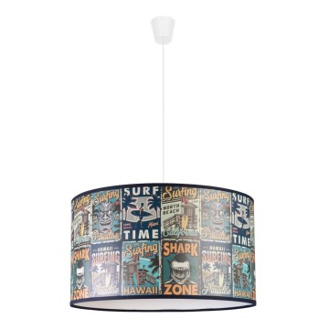 Duolla - Dečiji luster na sajli PRINT M 1xE27/40W/230V pr. 35 cm posteri