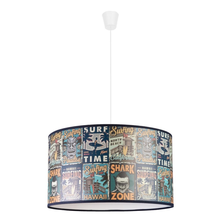 Duolla - Dečiji luster na sajli PRINT M 1xE27/40W/230V pr. 35 cm posteri