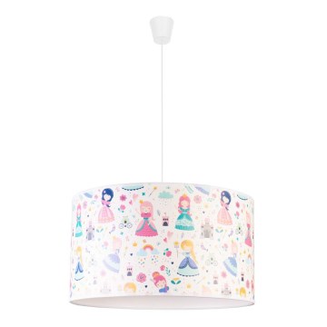 Duolla - Dečiji luster na sajli PRINT M 1xE27/40W/230V pr. 35 cm princeze
