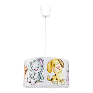 Duolla - Dečiji luster na sajli SWEET BEARS 1xE27/40W/230V pr. 35 cm