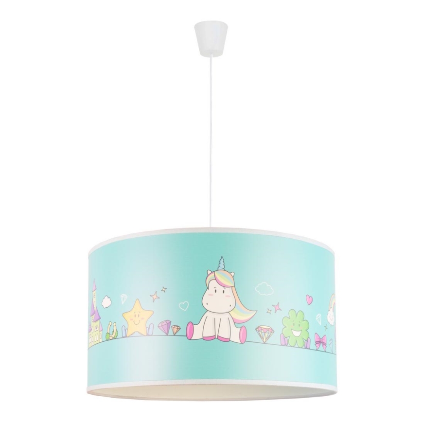 Duolla - Dečiji luster na sajli UNICORN 1xE27/15W/230V pr. 35 cm