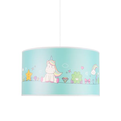 Duolla - Dečiji luster na sajli UNICORN 1xE27/15W/230V pr. 35 cm