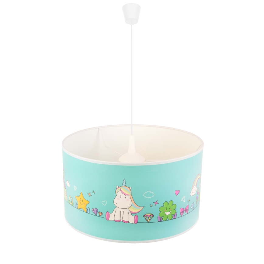 Duolla - Dečiji luster na sajli UNICORN 1xE27/15W/230V pr. 35 cm