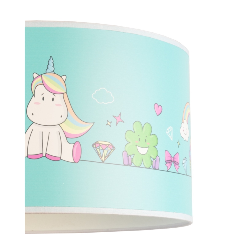Duolla - Dečiji luster na sajli UNICORN 1xE27/15W/230V prečnik 35 cm
