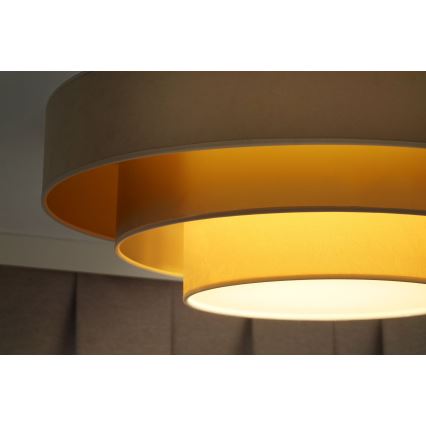 Duolla - LED Plafonjera LUNETA LED/26W/230V pr. 60 cm 4000K bež/zlatna/kremasta