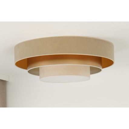 Duolla - LED Plafonjera LUNETA LED/26W/230V pr. 60 cm 4000K bež/zlatna/kremasta
