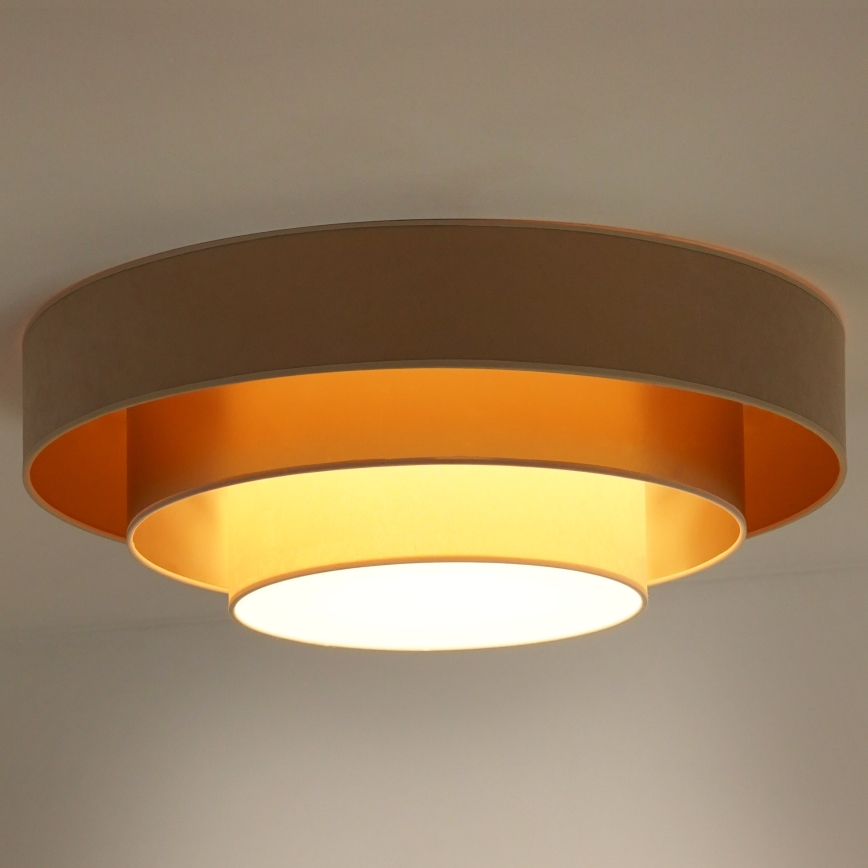 Duolla - LED Plafonjera LUNETA LED/26W/230V pr. 60 cm 4000K bež/zlatna/kremasta