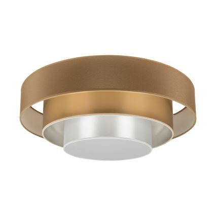 Duolla - LED Plafonjera LUNETA LED/26W/230V pr. 60 cm 4000K braon/zlatna/bela