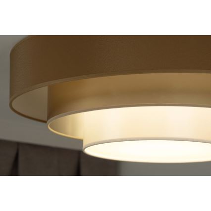 Duolla - LED Plafonjera LUNETA LED/26W/230V pr. 60 cm 4000K braon/zlatna/bela