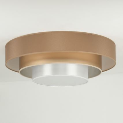 Duolla - LED Plafonjera LUNETA LED/26W/230V pr. 60 cm 4000K braon/zlatna/bela