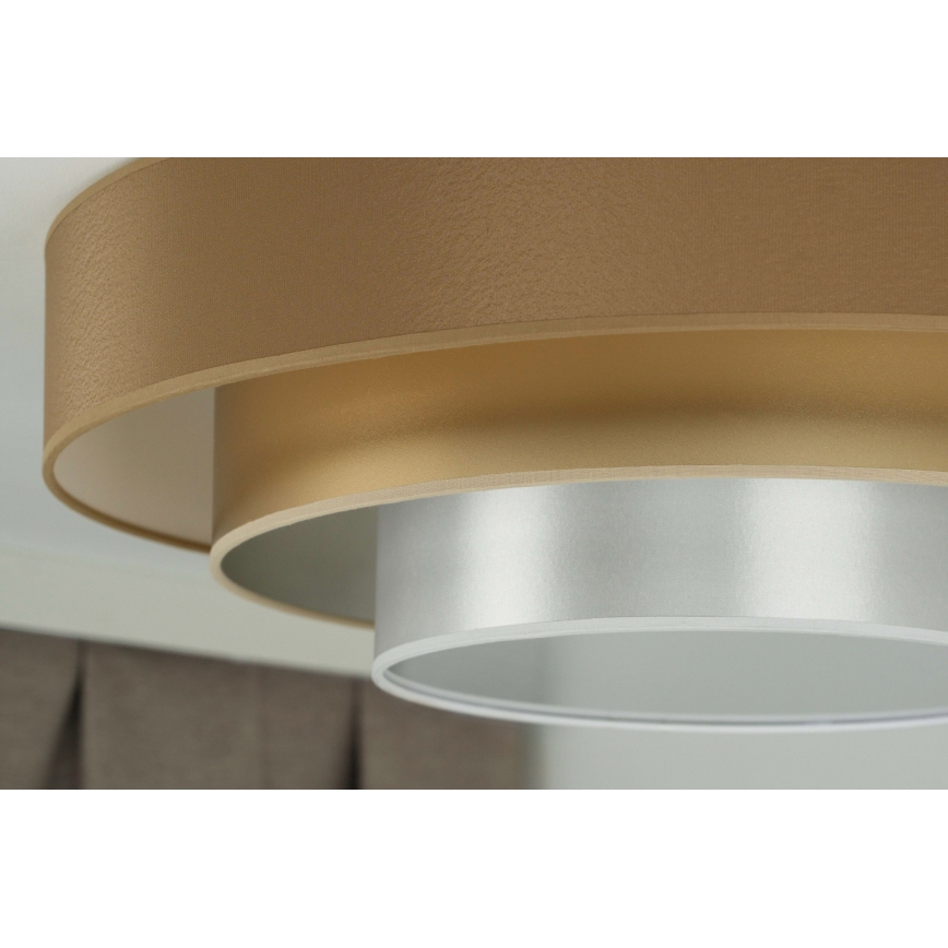 Duolla - LED Plafonjera LUNETA LED/26W/230V pr. 60 cm 4000K braon/zlatna/bela