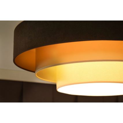 Duolla - LED Plafonjera LUNETA LED/26W/230V pr. 60 cm 4000K braon/zlatna/kremasta