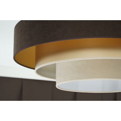 Duolla - LED Plafonjera LUNETA LED/26W/230V pr. 60 cm 4000K braon/zlatna/kremasta