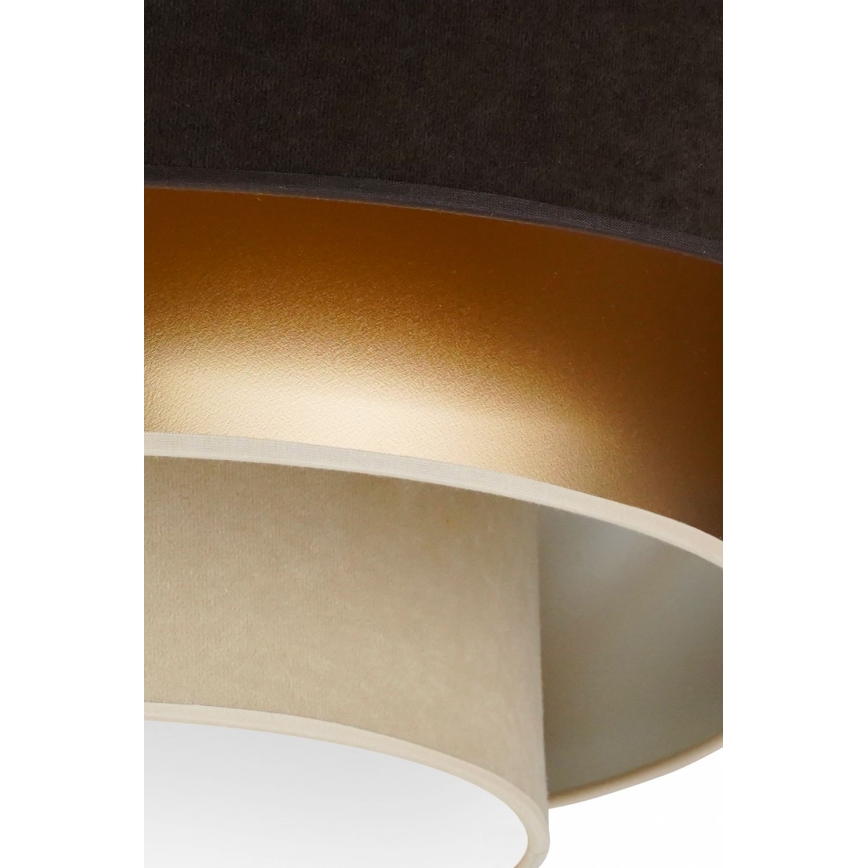 Duolla - LED Plafonjera LUNETA LED/26W/230V pr. 60 cm 4000K braon/zlatna/kremasta