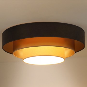 Duolla - LED Plafonjera LUNETA LED/26W/230V pr. 60 cm 4000K braon/zlatna/kremasta