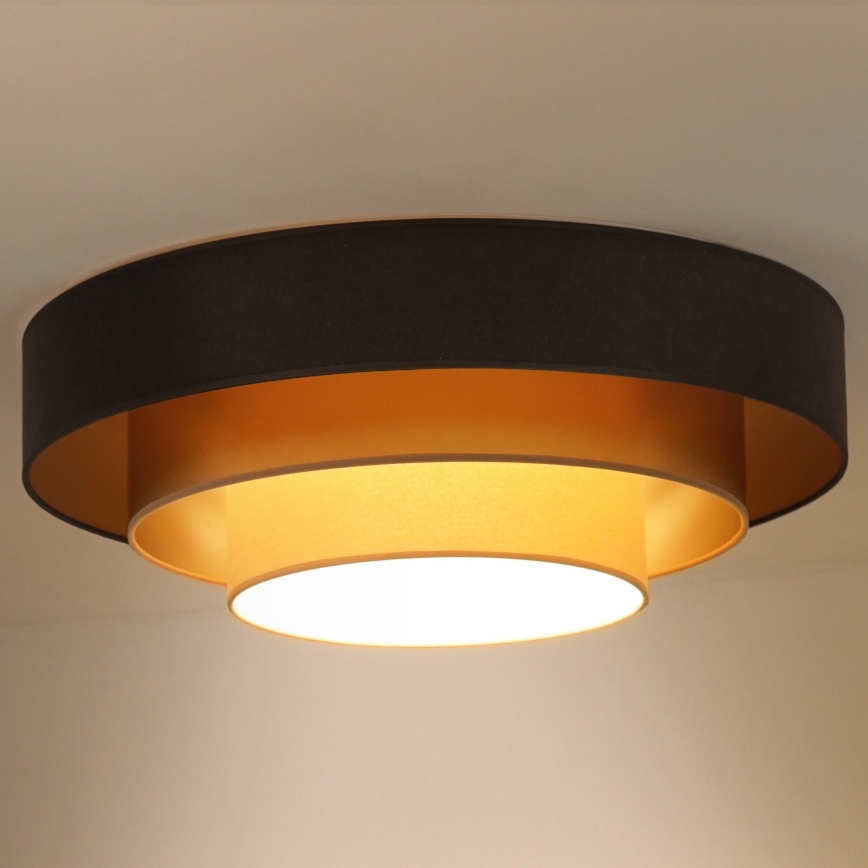 Duolla - LED Plafonjera LUNETA LED/26W/230V pr. 60 cm 4000K braon/zlatna/kremasta