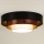 Duolla - LED Plafonjera LUNETA LED/26W/230V pr. 60 cm 4000K crno/bakrena/bela