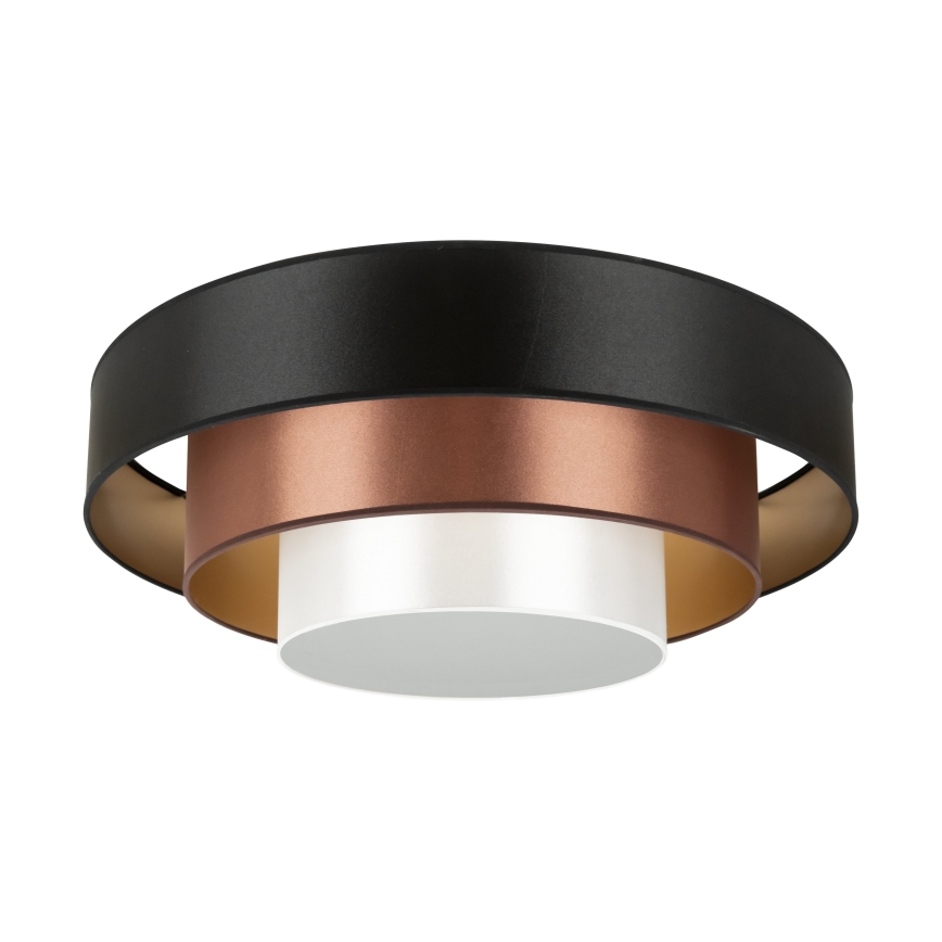 Duolla - LED Plafonjera LUNETA LED/26W/230V pr. 60 cm 4000K crno/bakrena/bela