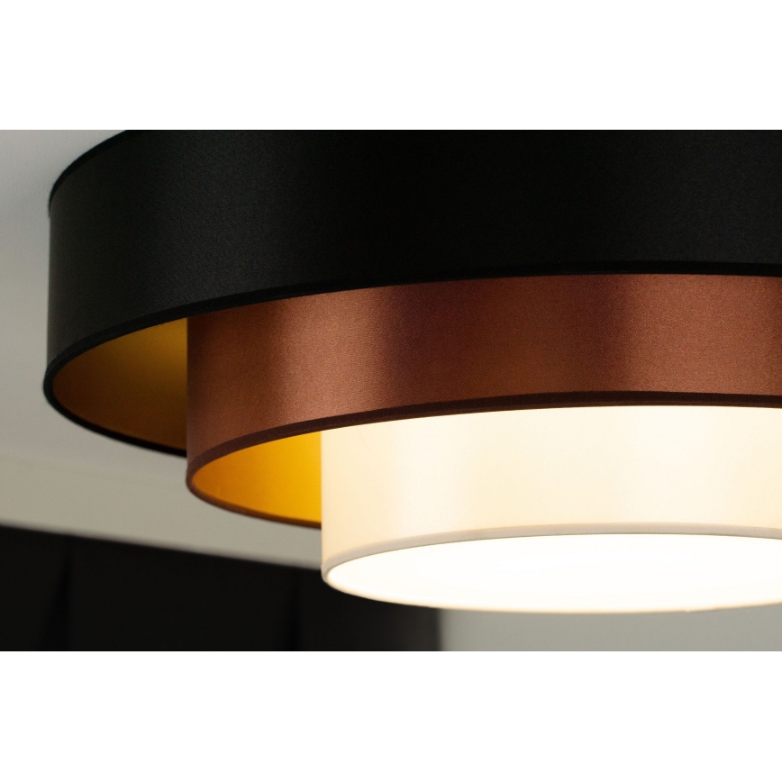 Duolla - LED Plafonjera LUNETA LED/26W/230V pr. 60 cm 4000K crno/bakrena/bela