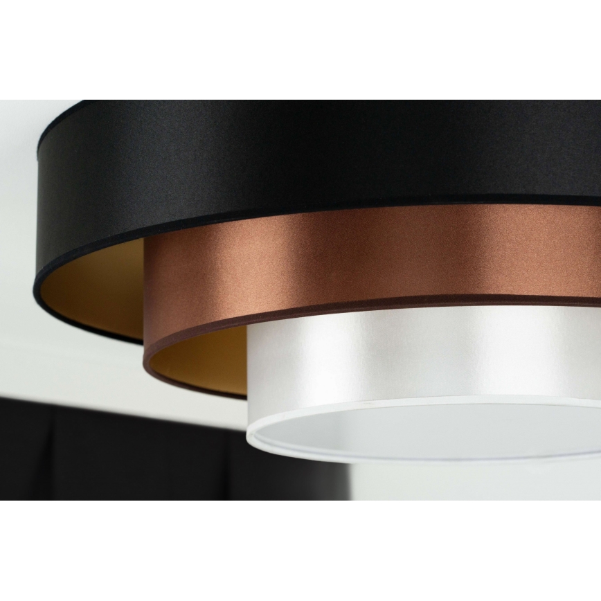 Duolla - LED Plafonjera LUNETA LED/26W/230V pr. 60 cm 4000K crno/bakrena/bela