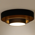 Duolla - LED Plafonjera LUNETA LED/26W/230V pr. 60 cm 4000K crno/zlatna