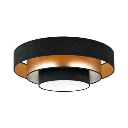 Duolla - LED Plafonjera LUNETA LED/26W/230V pr. 60 cm 4000K crno/zlatna
