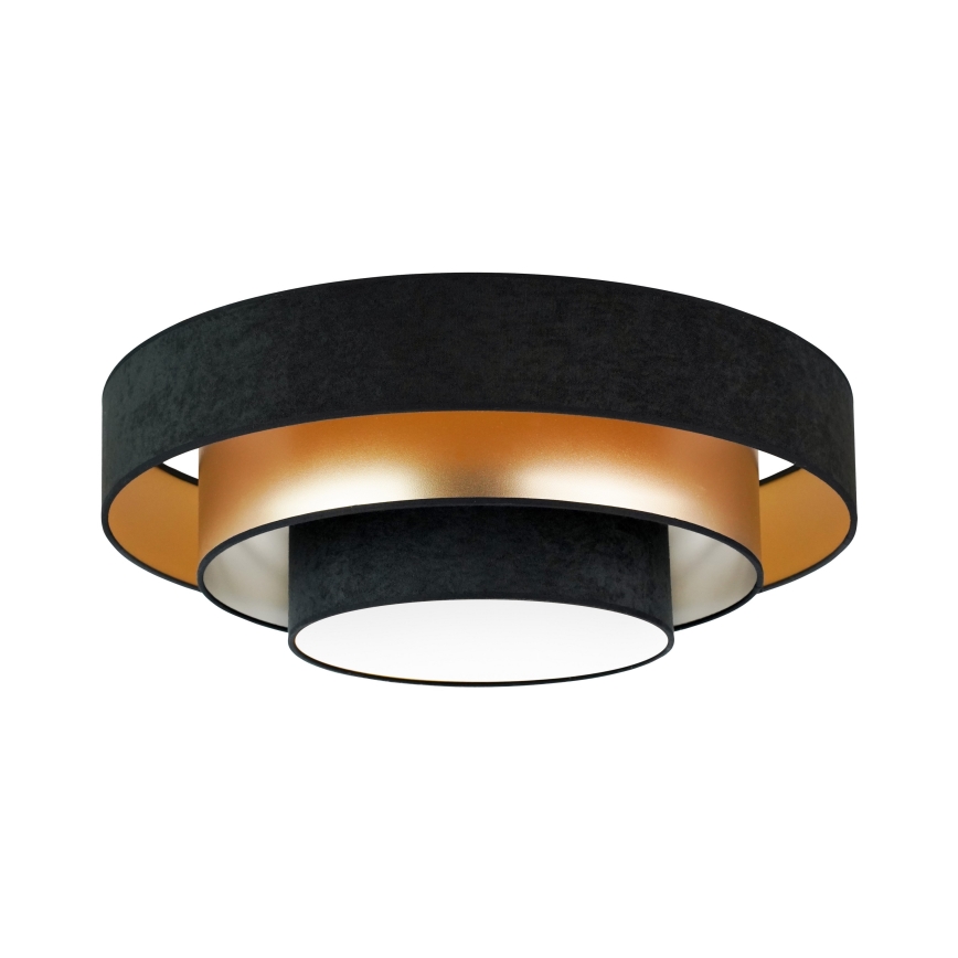 Duolla - LED Plafonjera LUNETA LED/26W/230V pr. 60 cm 4000K crno/zlatna