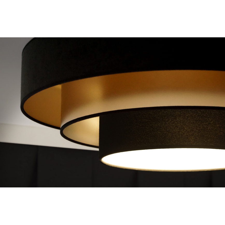 Duolla - LED Plafonjera LUNETA LED/26W/230V pr. 60 cm 4000K crno/zlatna
