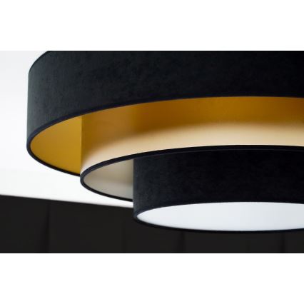 Duolla - LED Plafonjera LUNETA LED/26W/230V pr. 60 cm 4000K crno/zlatna