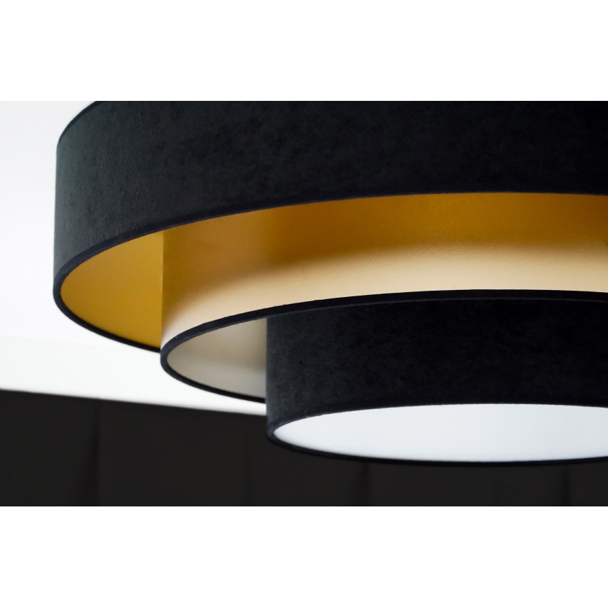 Duolla - LED Plafonjera LUNETA LED/26W/230V pr. 60 cm 4000K crno/zlatna